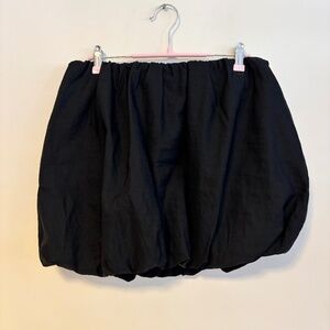 Zara Balloon Puff Bubble Mini Skirt Black Womens Size Medium New With Tags